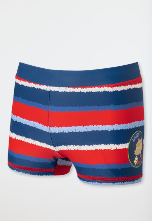 Retro zwemshort tricot gerecycled SPF40+ colour-blocking patch veelkleurig - Rat Henry