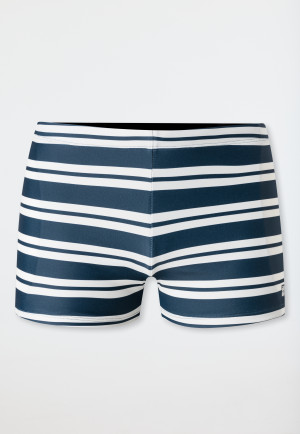 Swim retro shorts knitware recycled LSF40+ school sports stripes blue / white - Aqua Teen Boys