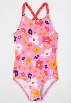 Maillot de bain tricot fleurs papillons roses - Aqua Kids Girls