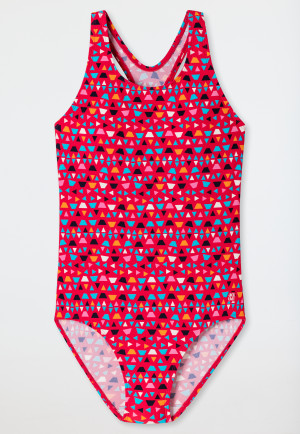 Swimsuit knitwear recycled SPF40+ ethnic red - Nautical Chica