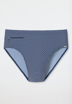 Maillot de bain slip tricot imprimé navy - Classic Swim