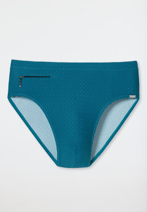 Slip da bagno in maglieria petrolio - Classic Swim