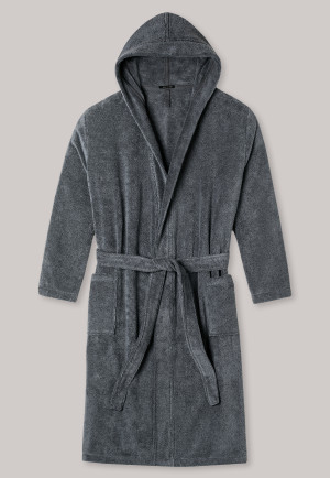 Bathrobe, terrycloth, gray - "Essentials"