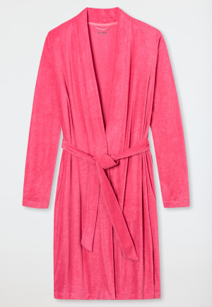 Bathrobe terry cloth lapel collar pink - Sleep & Lounge