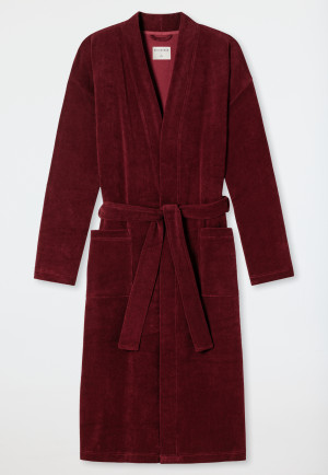 Leichtfrottee badjas bordeaux - Feather Terry