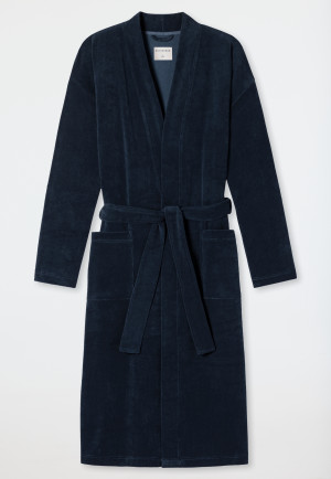 Badjas leichtfrottee donkerblauw - Feather Terry