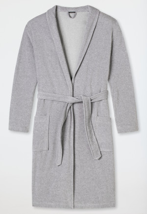 Terry cloth bathrobe heather gray - selected!premium