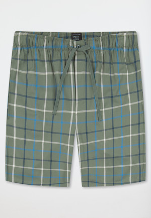 Bermuda shorts short woven fabric khaki chequered - Mix+Relax