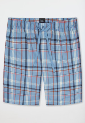 Bermuda shorts short woven fabric pacific blue chequered - Mix+Relax