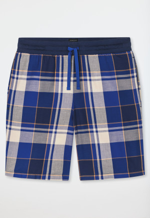 Bermuda geweven royal geruit - Mix+ Relax