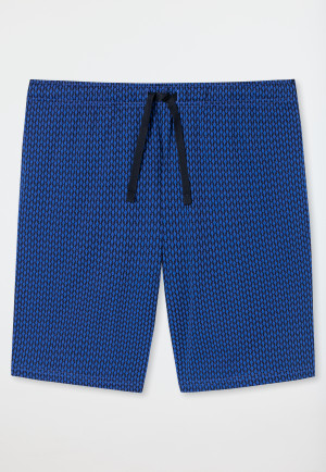 Bermuda shorts fine interlock organic cotton patterned aqua - Mix & Relax