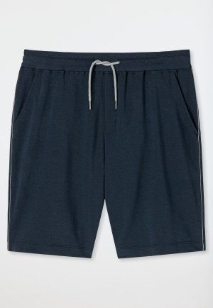 Bermudashorts Sweatware Organic Cotton Tencel Streifen dunkelblau - Mix+Relax
