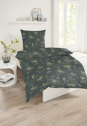 Bettwäsche 2-teilig Satin jade gemustert - SCHIESSER Home