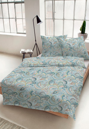 Bettwäsche 2-teilig Satin Paisley mehrfarbig gemustert - SCHIESSER Home