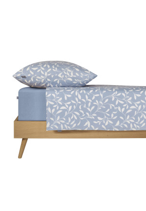 Bed linen two-piece Renforcé light blue patterned - SCHIESSER Home