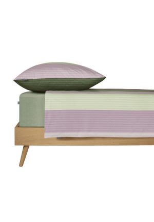 Bed linen set two-piece Renforcé green striped - SCHIESSER Home