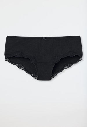 Culotte bikini con pizzo nero - Pure Cotton