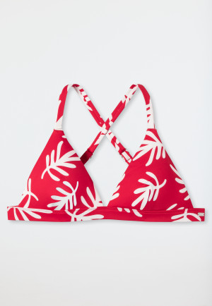 Top a triangolo per bikini con coppe removibili e spalline regolabili, corallo, rosso - Mix & Match Coral Life