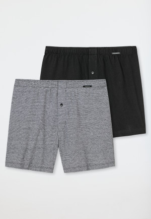 Boxer shorts 2-pack jersey black/gray - Boxershorts Multipack