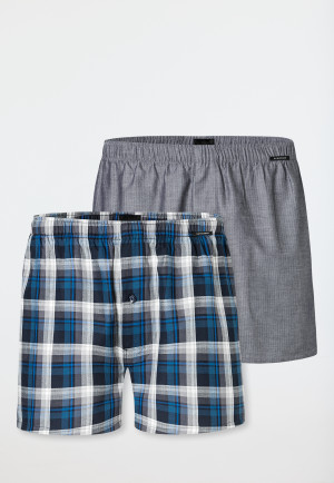 Boxer shorts 2-pack woven fabric check multi-colored - Boxer shorts multipack