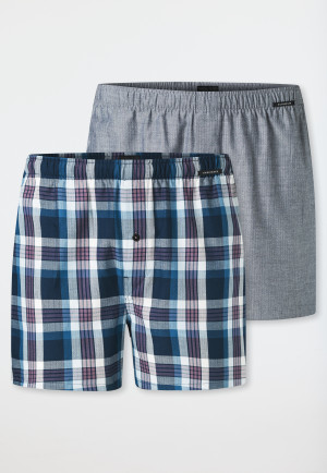 Boxershorts set van 2 stuks geweven stof met meerkleurig patroon - Multipacks boxershorts
