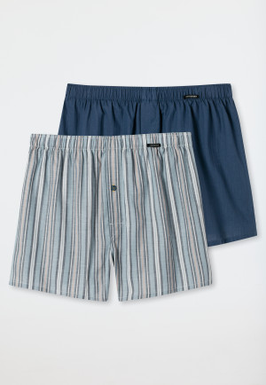 Lot de 2 boxers en matière tissée unie à carreaux multicolore - Boxershorts Multipacks