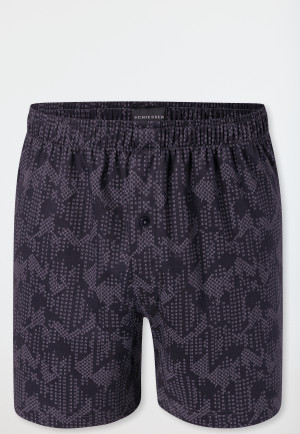 Boxershorts interlock patroon kolen - Fine Interlock