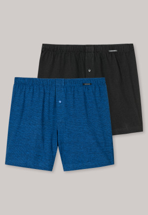 Boxershorts Jersey 2er-Pack uni Ringel mehrfarbig - Tension Release