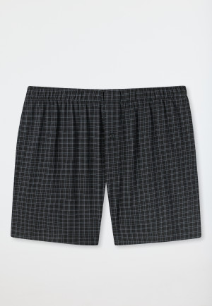 Boxershorts jersey zwart geruit - Cotton Casuals