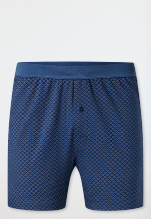 Boxer shorts Organic Cotton patterned atlantic blue - Comfort Fit