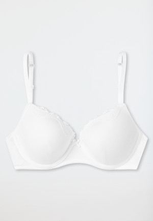 Bügel-BH mit Schale und Spitze weiß - Pure Cotton