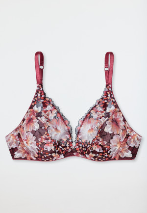 Underwire bra lace berry - Summer Floral Lace