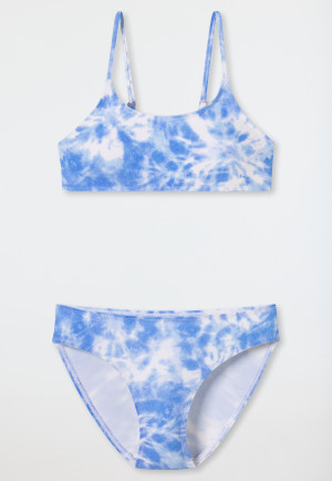Bustier-Bikini Wirkware recycelt LSF40+ Batik aquarium - Aqua