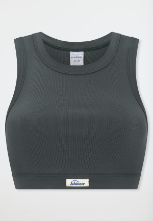 Bustier Feinripp dunkelgrün - Revival Paula