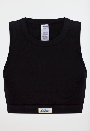 Brassière côtelé noir - Revival Paula