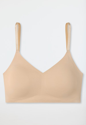 Bustier Microfaser herausnehmbare Pads sand - Invisible Soft