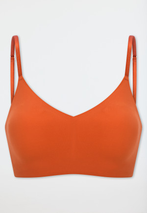Bustier microvezel uitneembare pads terracotta - Invisible Soft