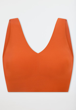 Bustier Mikrofaser herausnehmbare Pads terracotta - Invisible Soft