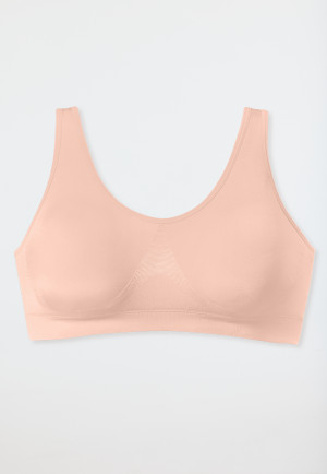 Bustier seamless removable pads peach - Classic Seamless