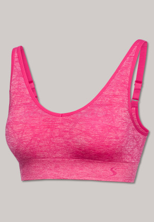 Bustier Seamless herausnehmbare Pads pink meliert - Active Mesh Light