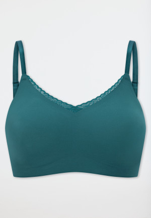 Bustier naadloze uitneembare pads kant groen - Invisible Soft Lace