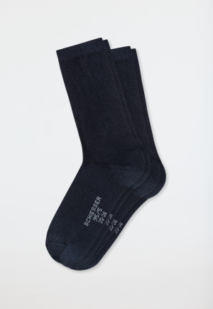 Women's socks 2-pack organic cotton midnight blue - 95/5