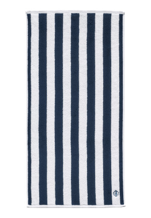 Handtuch 50x100 Streifen dunkelblau - SCHIESSER 150 Years