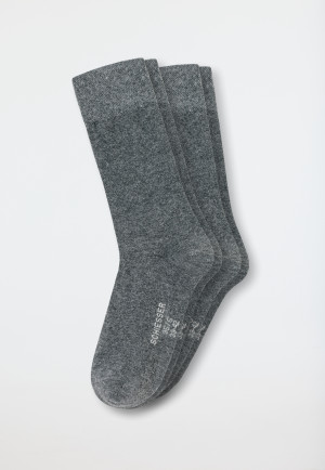 Herrensocken 2er-Pack anthrazit-meliert - 95/5