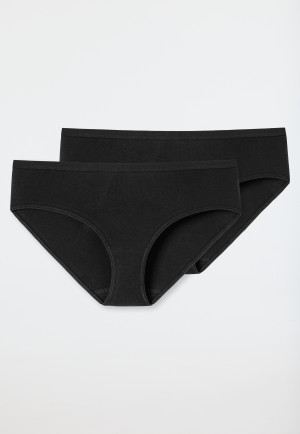 Hipster 2-pack organic cotton black - 95/5