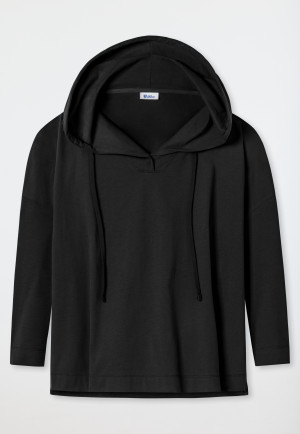 Hoody lange mouwen, zwart - Revival Martina