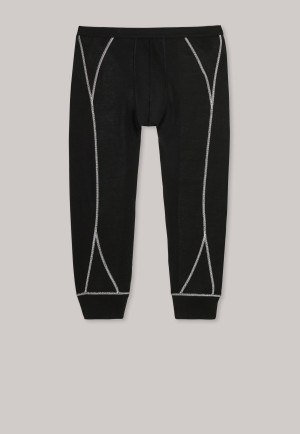 3/4-Broek thermo-ondergoed extra warm zwart - Sport Thermo Plus