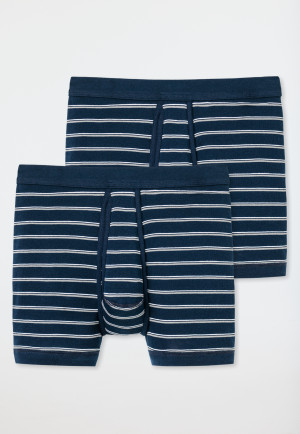 Lot de deux shorts côtelés à rayures bleu foncé - Original Classics