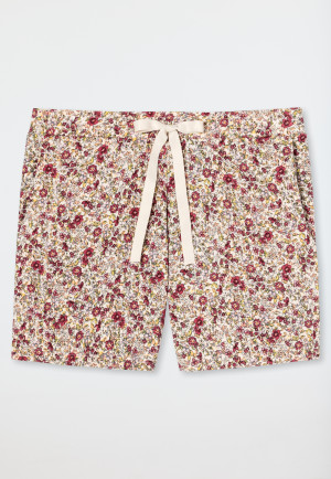 Shorts modal flower print pale pink patterned - Mix & Relax