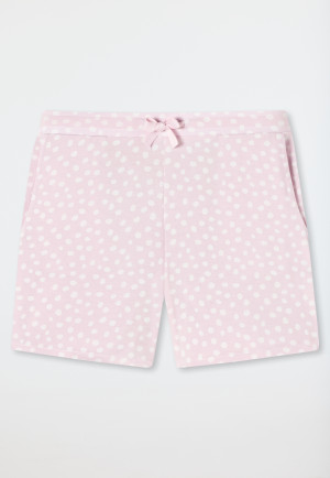 Pantalon court modal pois rose poudré - Mix+Relax